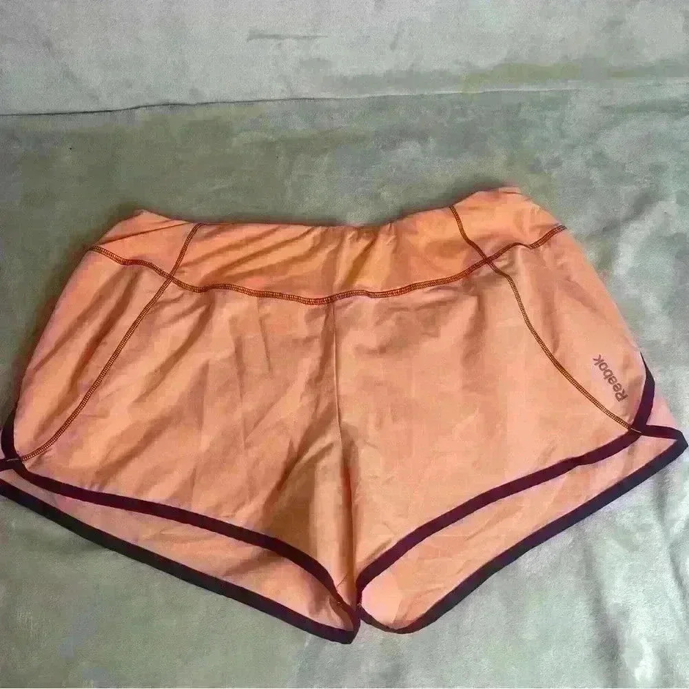 Reebok Athletic Gym Shorts Workout Peach